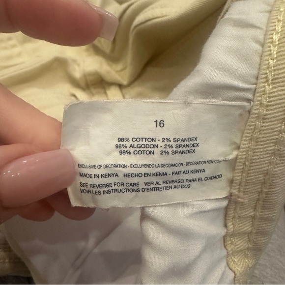 Gloria Vanderbilt Beige Pant Size 16 Straight Leg Cotton Stretch Comfortable Fit - Picture 7 of 12